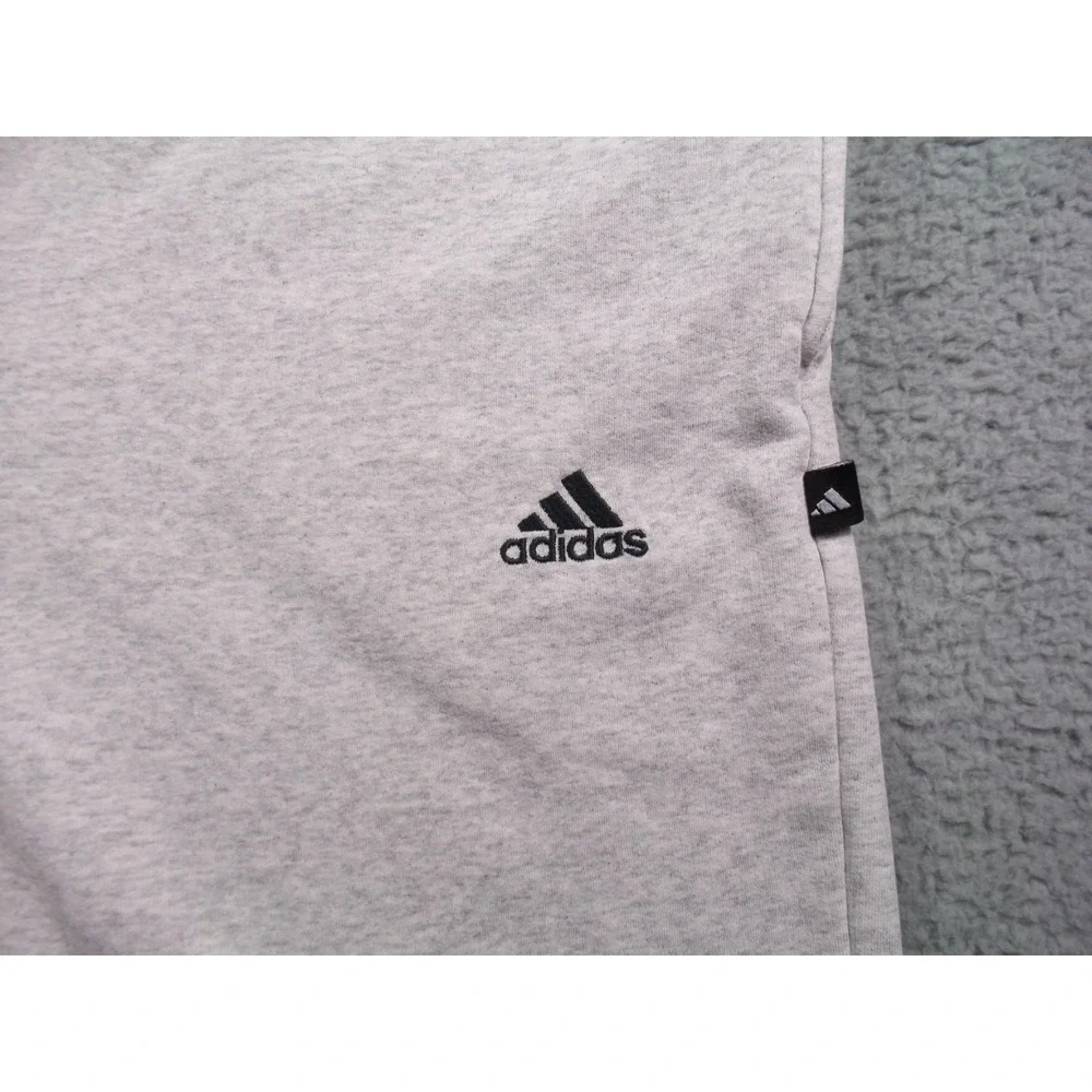 Vintage Adidas Sweat Shorts Mens Size‎ XL Gray Cut Off Zipped Pockets Drawstring